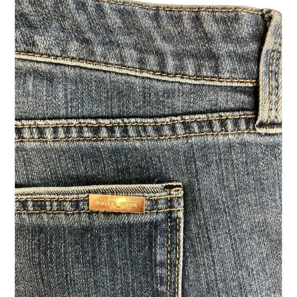 WHBM The Girlfriend Raw Hem Distressed Chain Jeans ~Size 2~Medium Wash ~ L13 04 - Picture 5 of 9